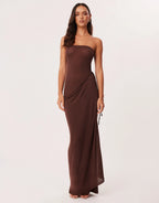 Mandy Wrap Maxi Dress - Chocolate by SNDYS