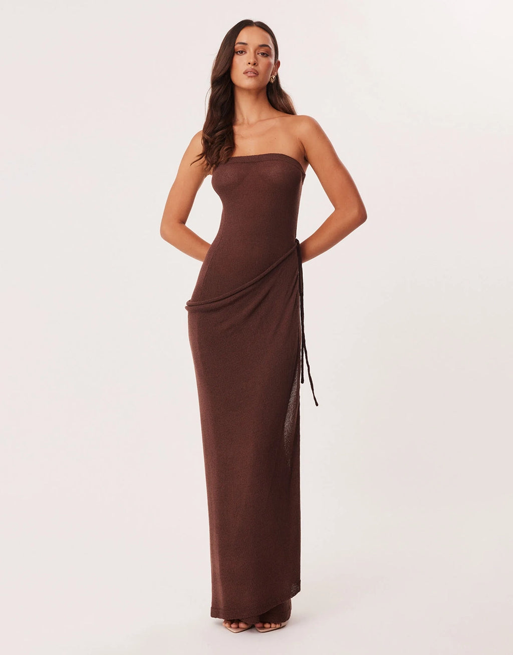 Mandy Wrap Maxi Dress - Chocolate by SNDYS - view 2