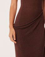 Mandy Wrap Maxi Dress - Chocolate by SNDYS - view 4