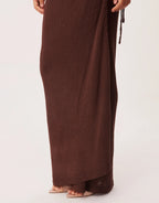 Mandy Wrap Maxi Dress - Chocolate by SNDYS - view 5