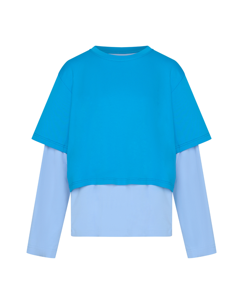 Blue Crush LS Tee - Bright Blue - Commonplace Essentials