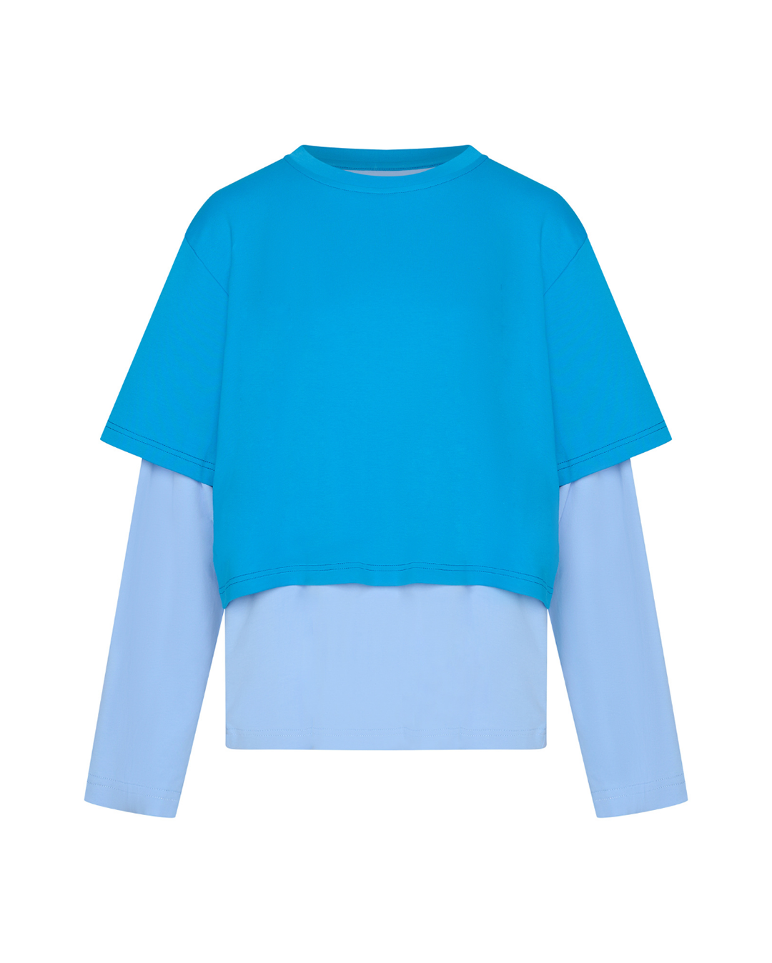 Blue Crush LS Tee - Bright Blue - Commonplace Essentials