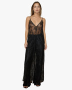 Lace Longline Cami - Black - Maison Essentiele