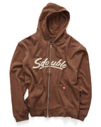 Swish Terry Zip Hoodie - Chocolate - S-Double