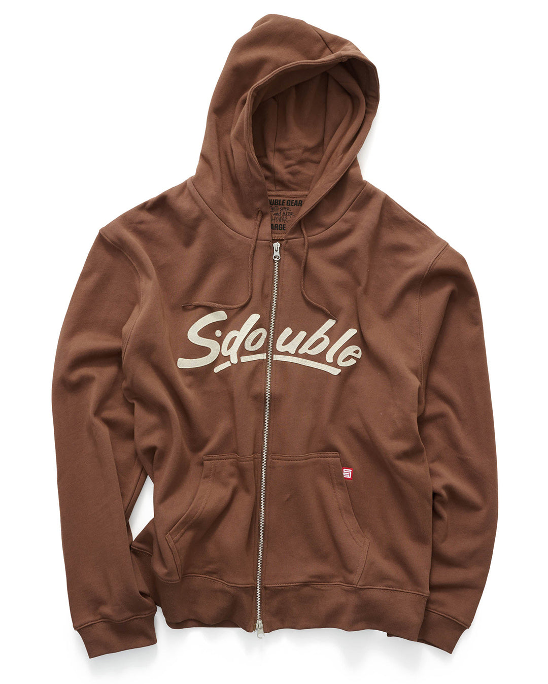 Swish Terry Zip Hoodie - Chocolate - S-Double