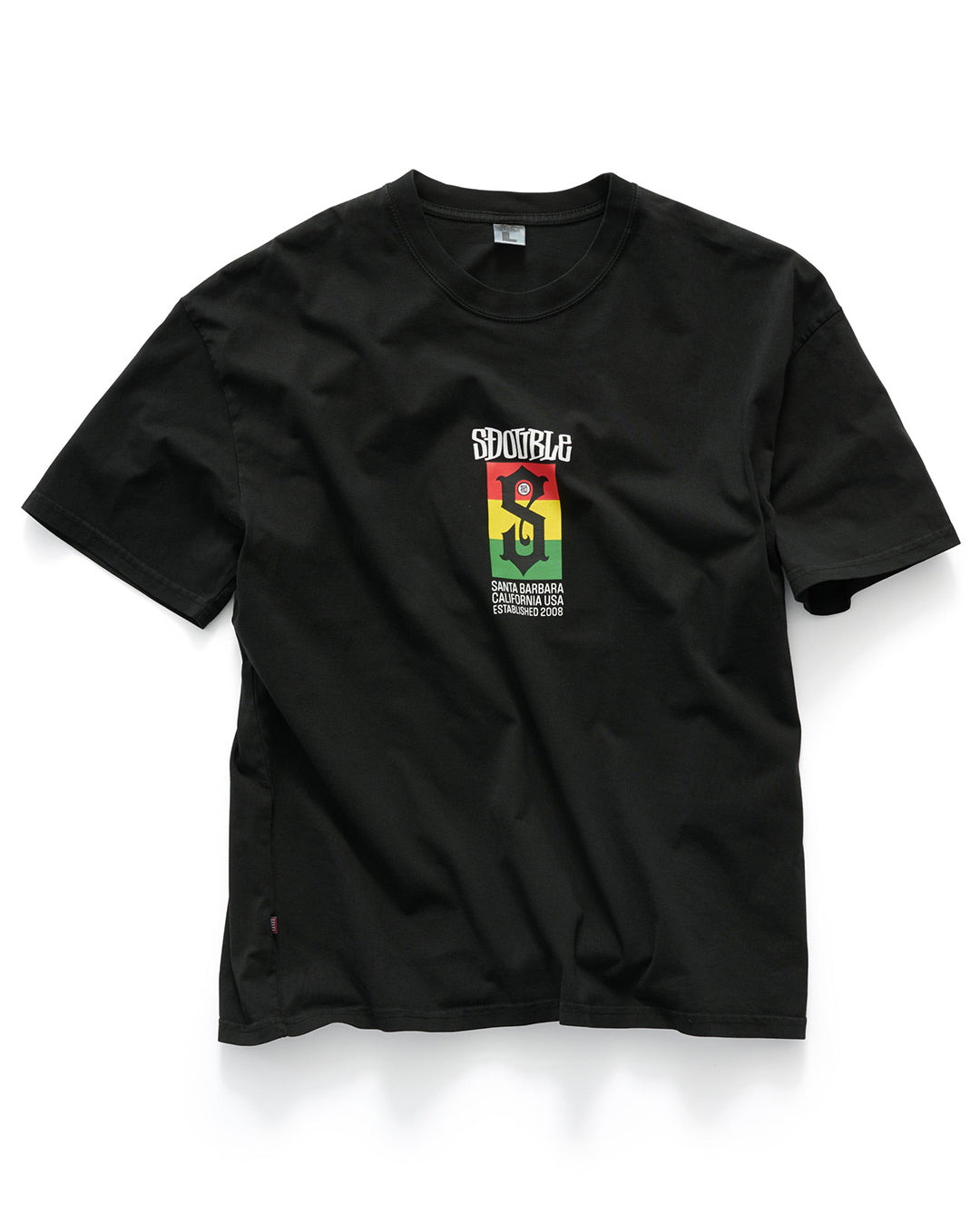Roots Flag T-Shirt - Pigment Black - S-Double