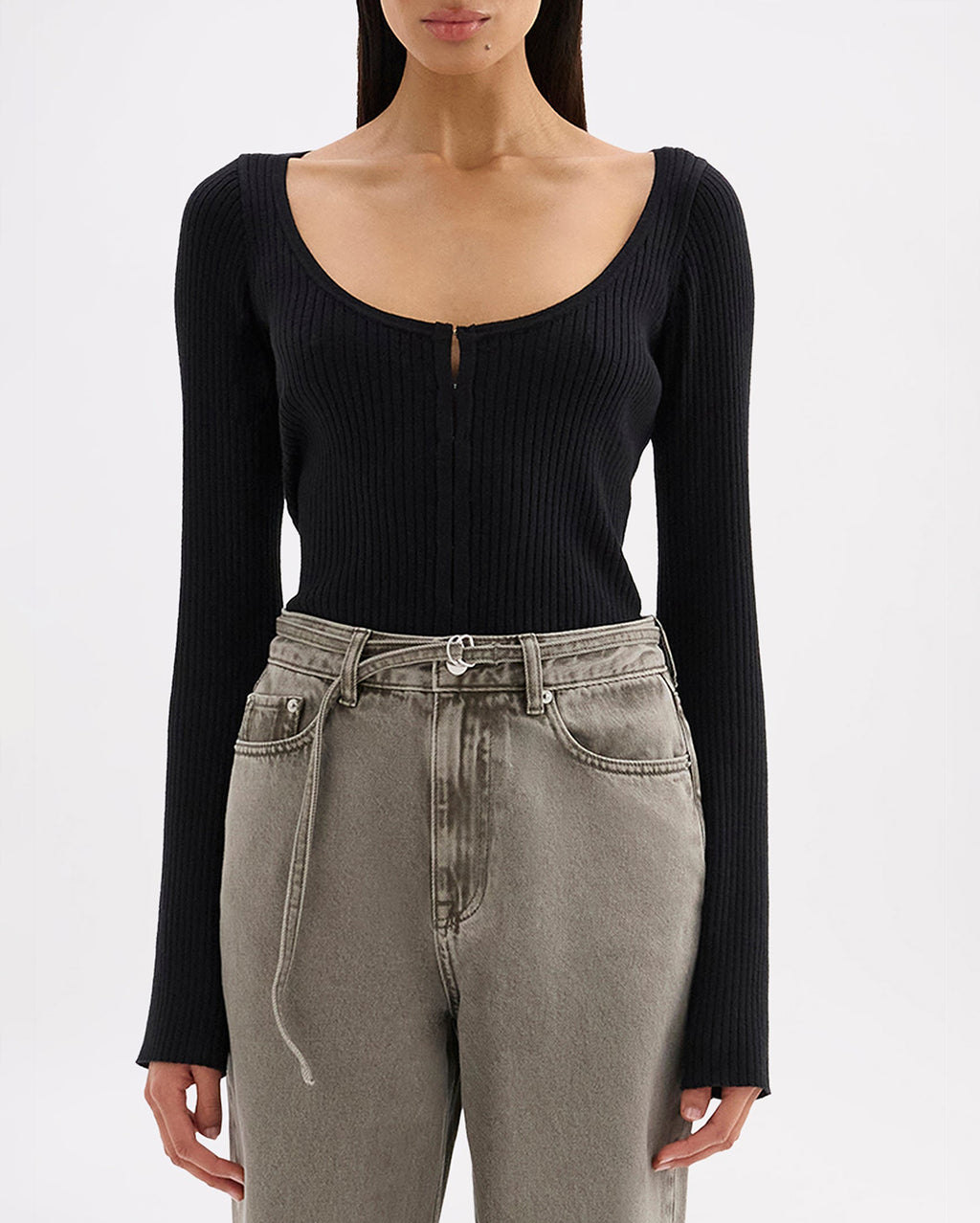 Arlotte Knit Cardigan - Black - Nude Lucy