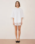 Chroma 3/4 Sleeve Tee - White - Commonplace Essentials