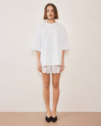 Chroma 3/4 Sleeve Tee - White - Commonplace Essentials