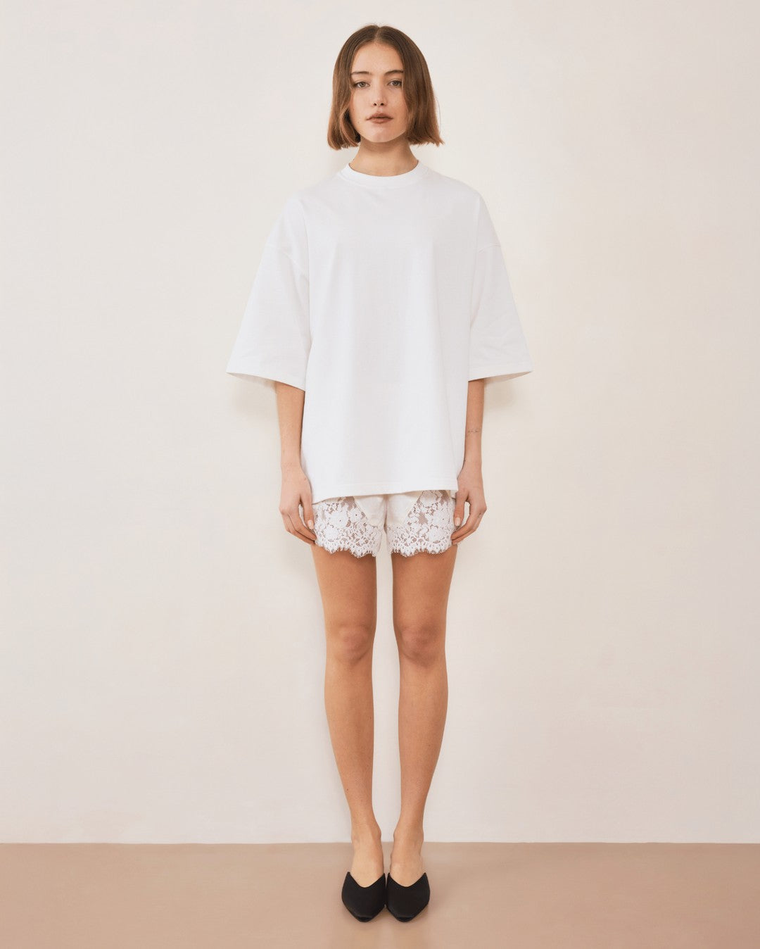 Chroma 3/4 Sleeve Tee - White - Commonplace Essentials