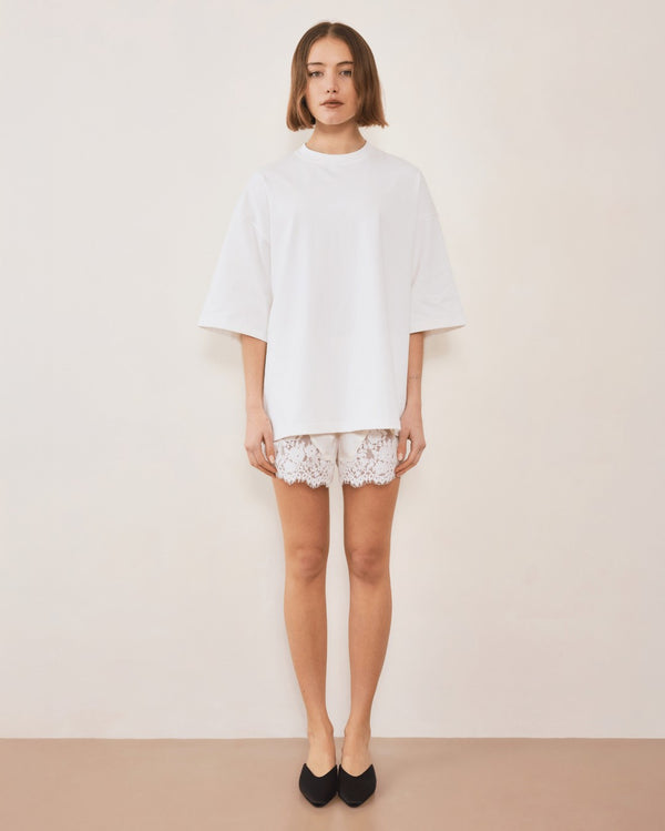 Chroma 3/4 Sleeve Tee - White - Commonplace Essentials