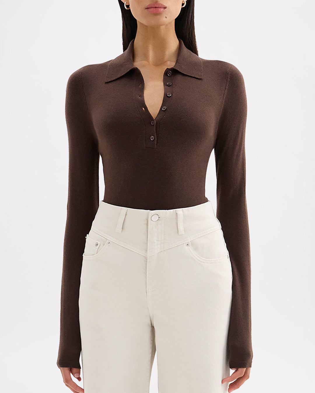 Danica Merino Blend Knit - Chocolate - Nude Lucy