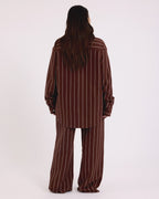Long Sleeve Sleep Shirt - Mahogany - Hommey