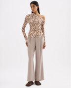 Liora Long Sleeve Mesh Top - Liora - Nude Lucy
