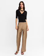 Giovanna Pants - Taupe by Madison the Label - view 2