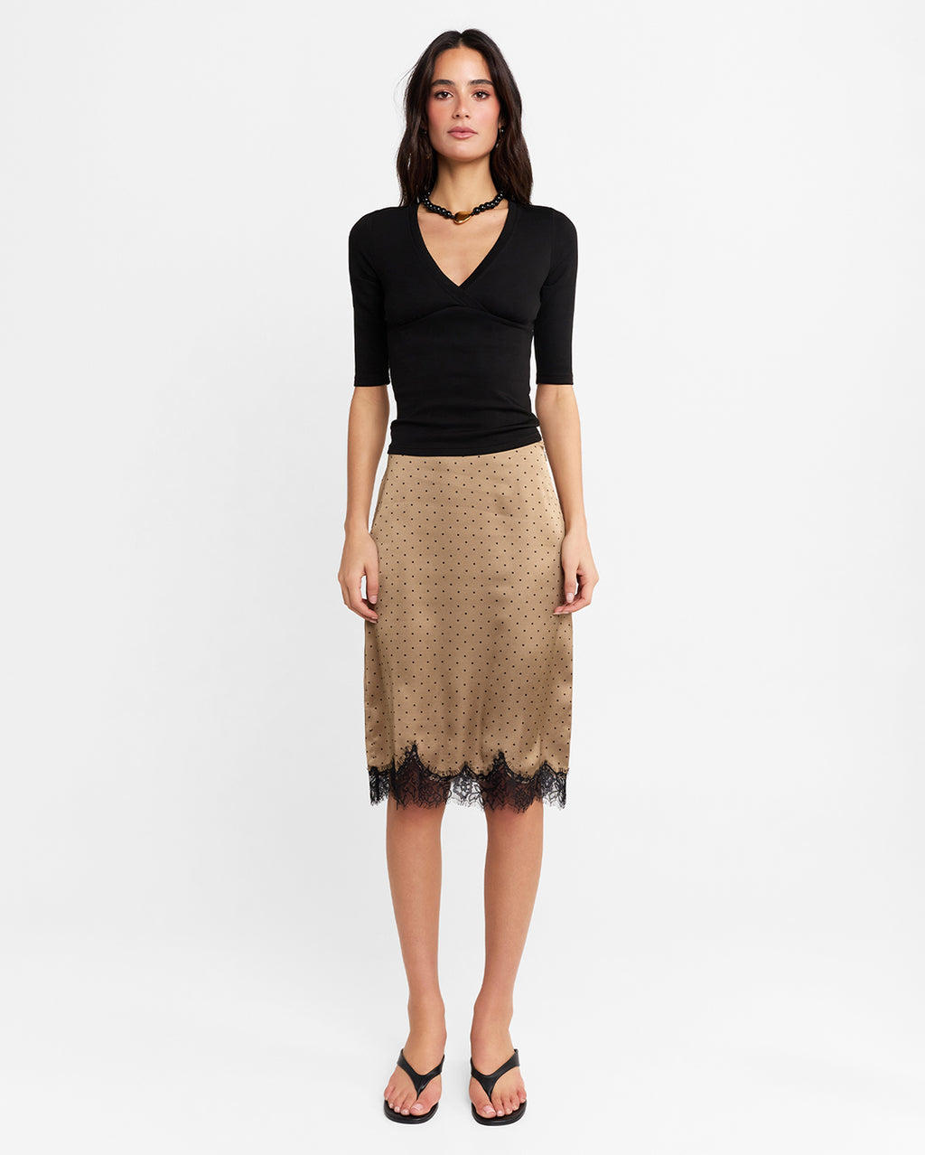 Lucia Skirt - Taupe by Madison the Label - view 2