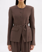 Nadia Jacket - Chocolate - Nude Lucy