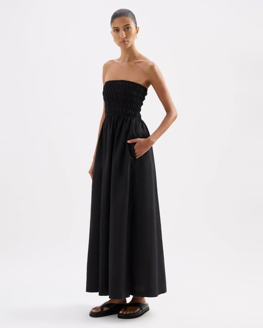 Zuri Maxi Dress - Black - Nude Lucy