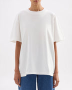 Organic Boyfriend Tee - White - Nude Lucy