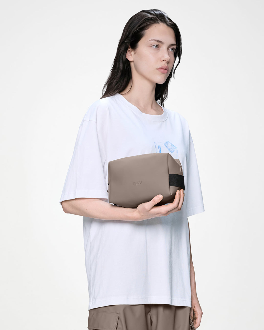Wash Bag Small - Cinder by Rains - view 2