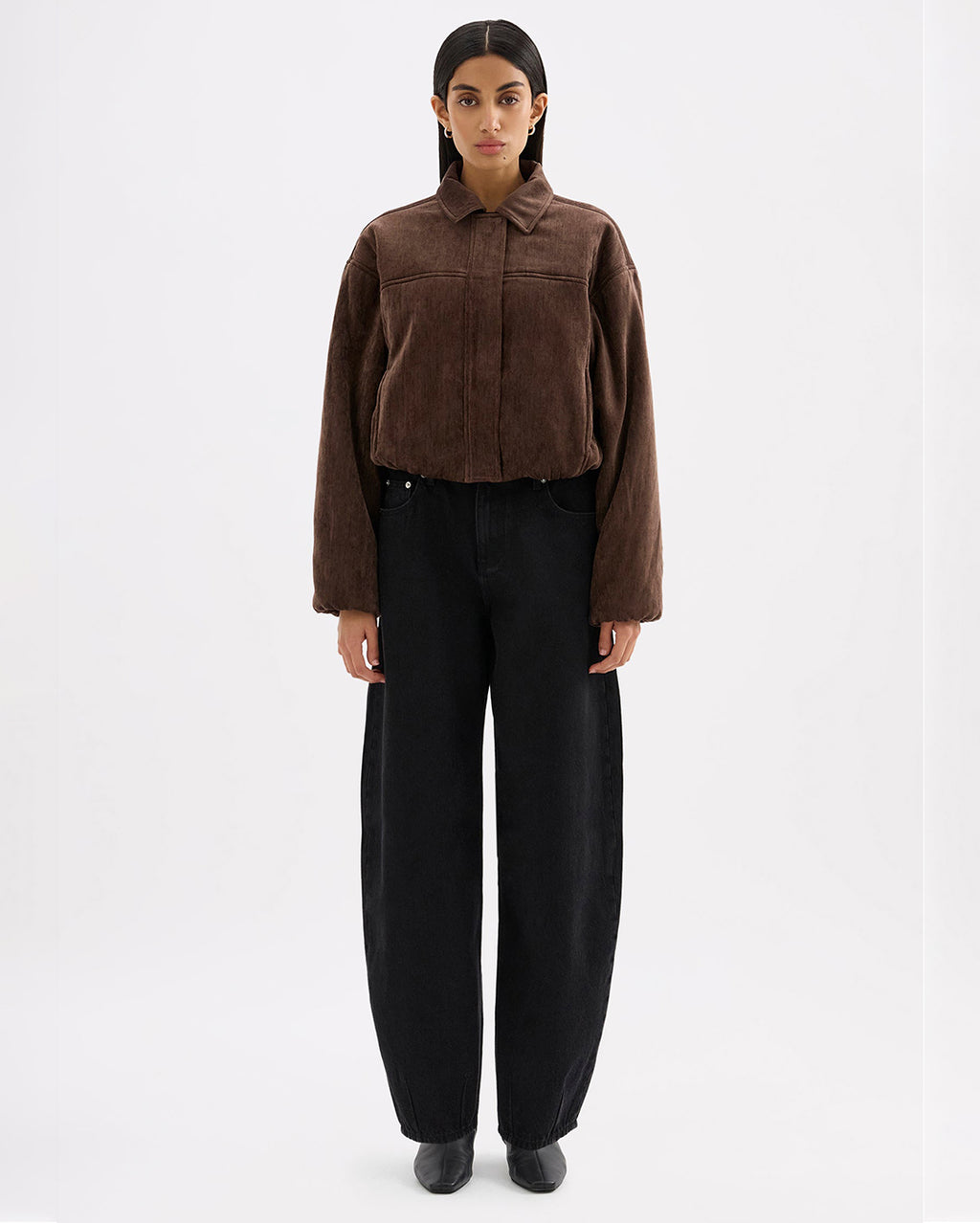 Sabina Bomber - Espresso - Nude Lucy