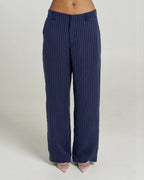 Boss Pant - Navy Pinstripe by Summi Summi - view 2