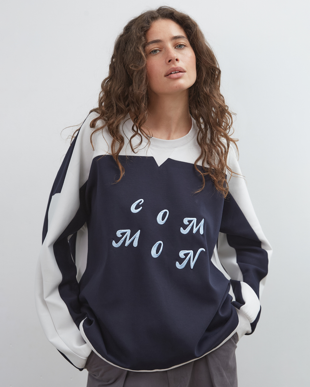 Common Sweatshirt - Navy/Sky - Commonplace Essentials
