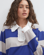 Ocean Frill Polo - Navy/Grey/White - Commonplace Essentials