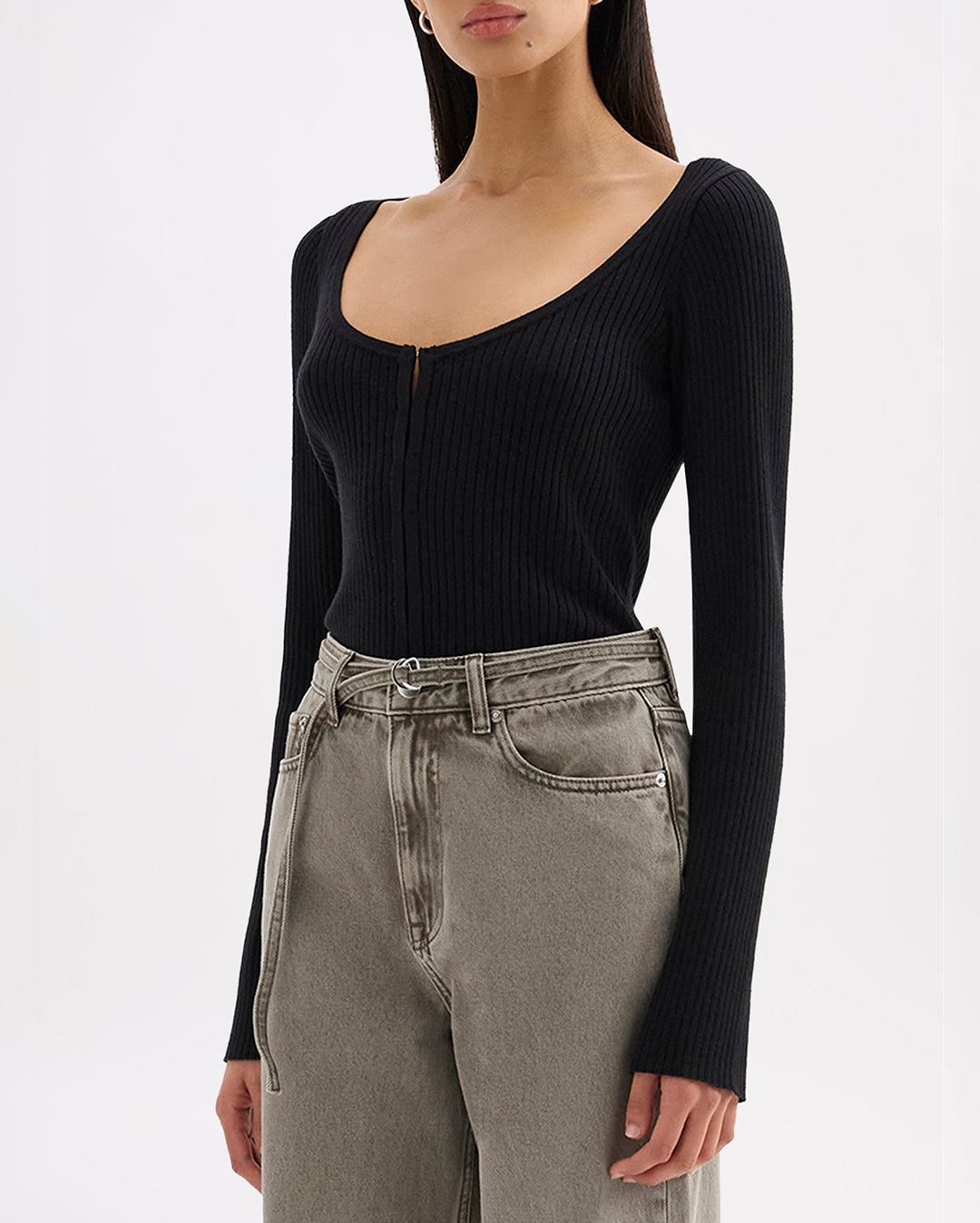 Arlotte Knit Cardigan - Black - Nude Lucy