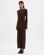 Cecile Knit Maxi Dress - Chocolate - Nude Lucy