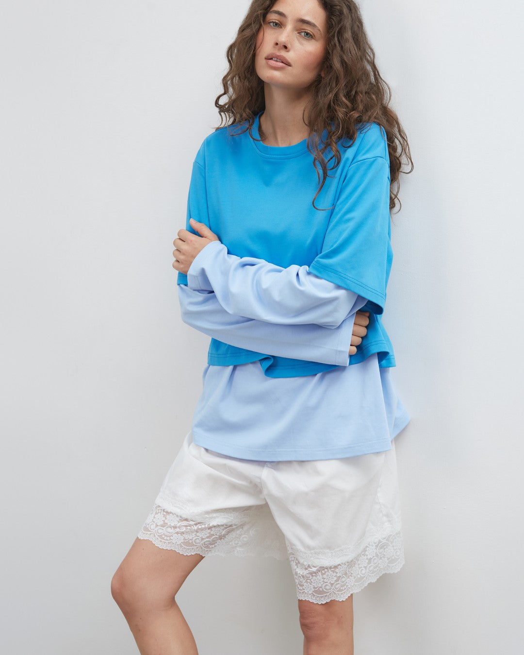 Night Night Lace Short - White - Commonplace Essentials