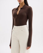 Danica Merino Blend Knit - Chocolate - Nude Lucy