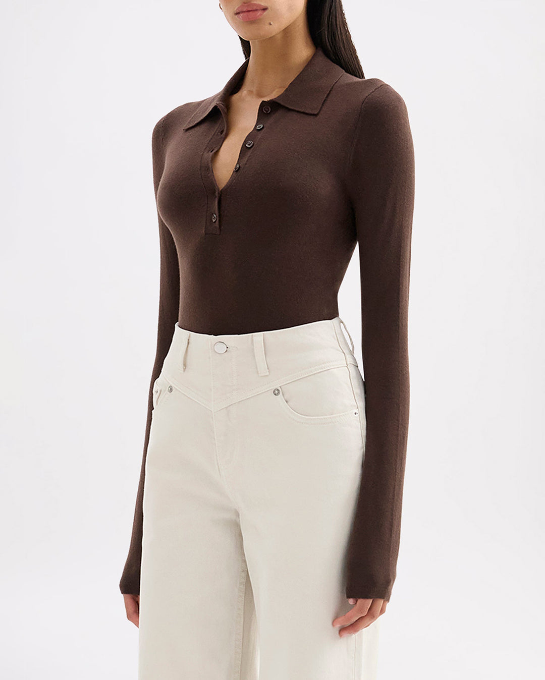 Danica Merino Blend Knit - Chocolate - Nude Lucy