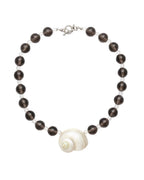 Clarence Necklace - Grey - Honeybloom