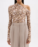 Liora Long Sleeve Mesh Top - Liora - Nude Lucy