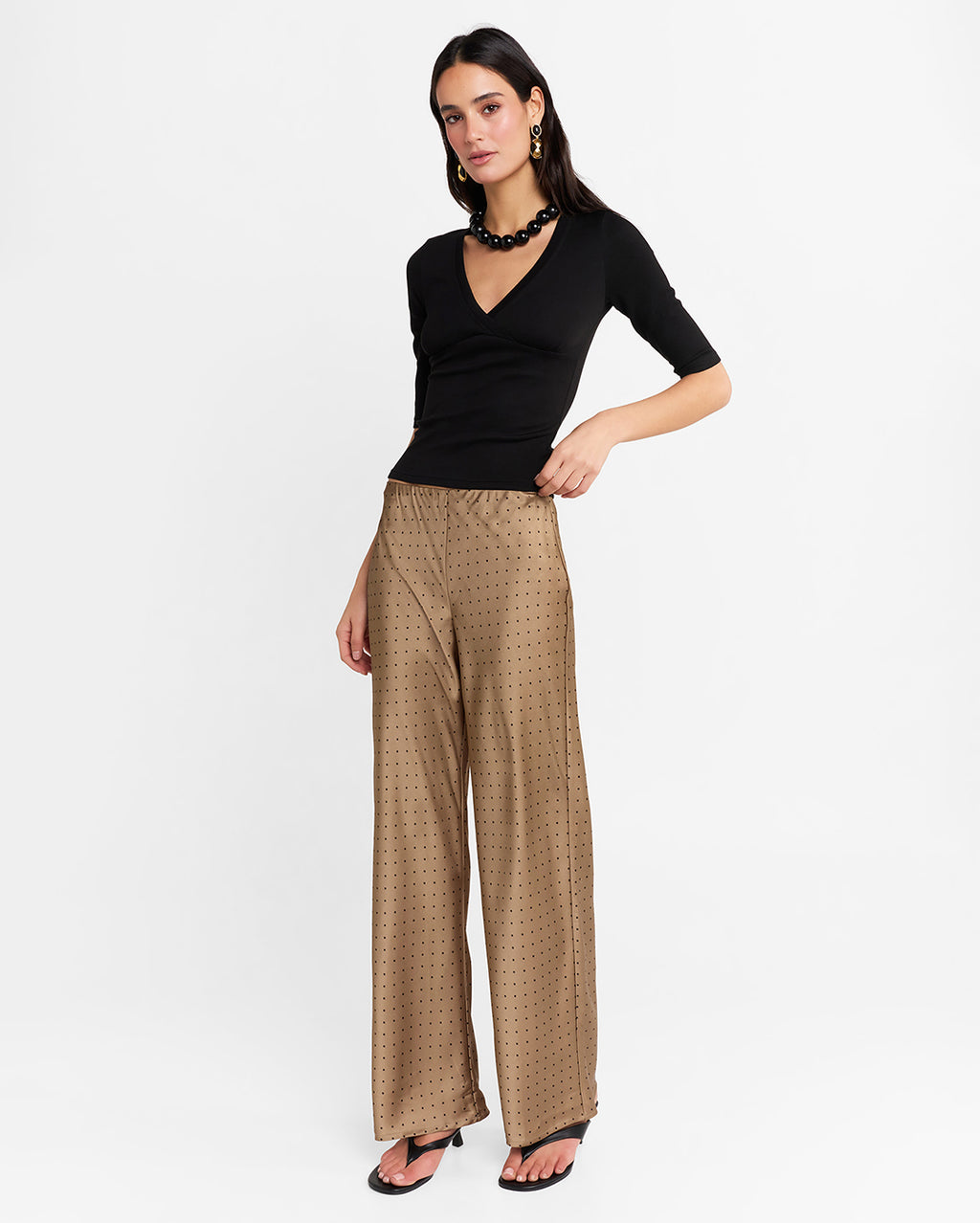 Giovanna Pants - Taupe by Madison the Label - view 3