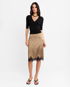 Lucia Skirt - Taupe by Madison the Label - view 3