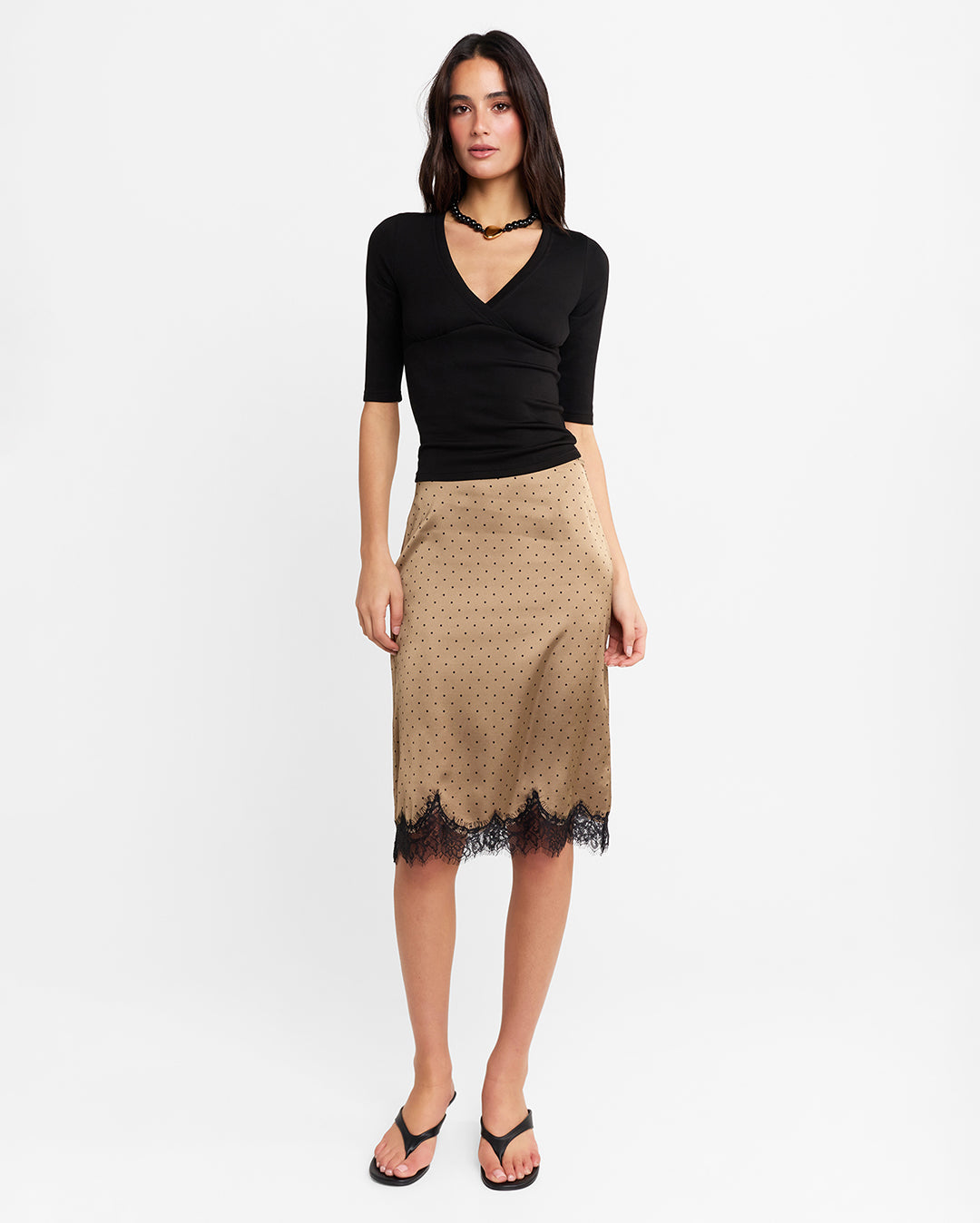 Lucia Skirt - Taupe by Madison the Label - view 3