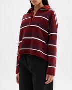 Maia Rugby Knit - Mulberry Stripe - Nude Lucy