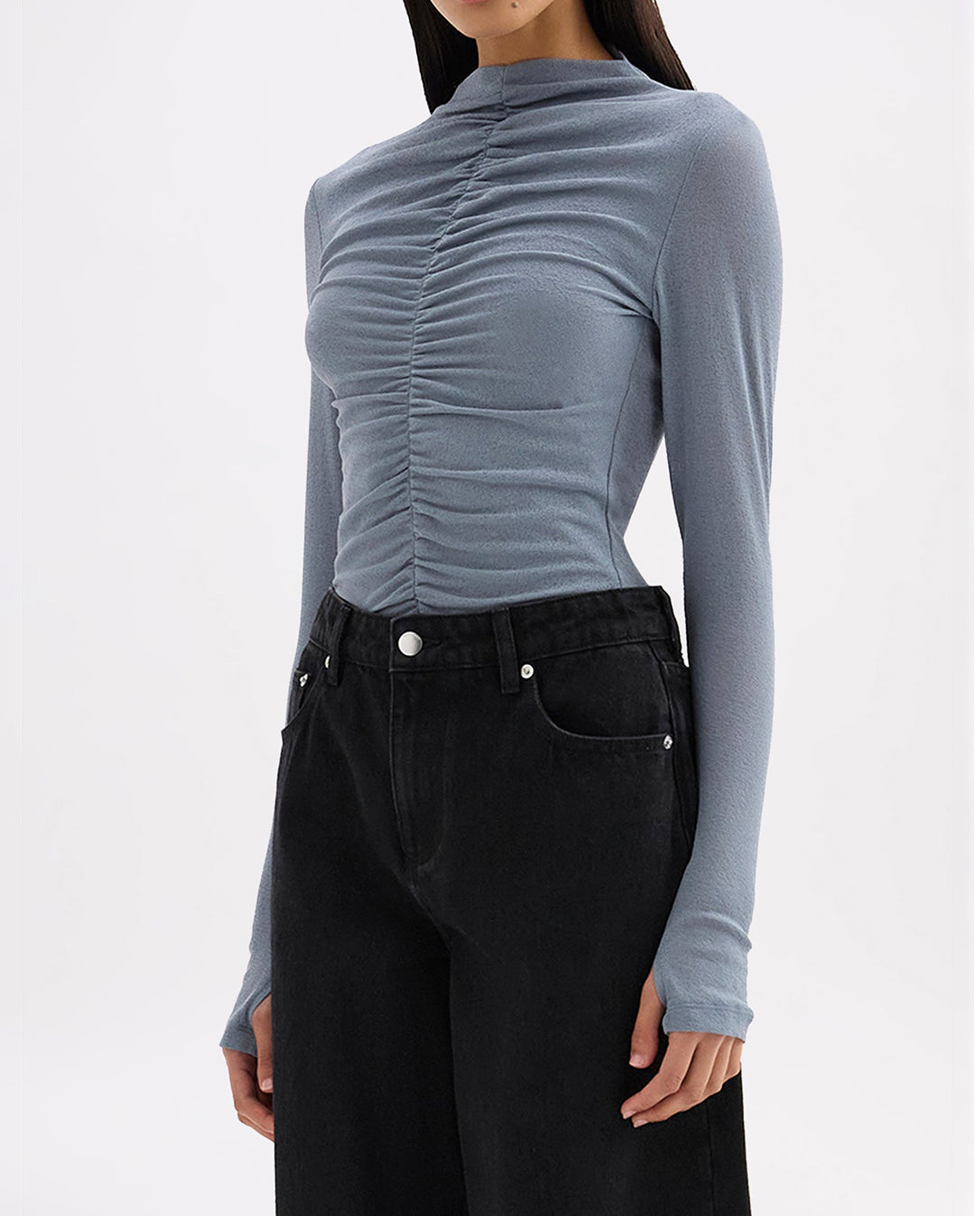 Marti Mesh Top - Nickel - Nude Lucy