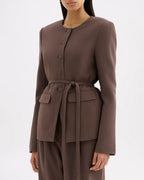 Nadia Jacket - Chocolate - Nude Lucy