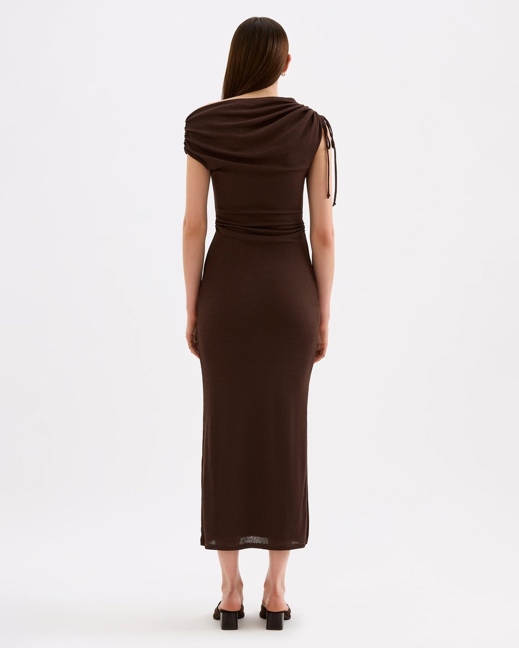 Lani Mesh Maxi Dress - Chocolate - Nude Lucy