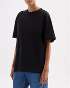 Organic Boyfriend Tee - Black - Nude Lucy