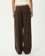Sofia Mae - Hemp Wide Leg Pant - Coffee - Afends