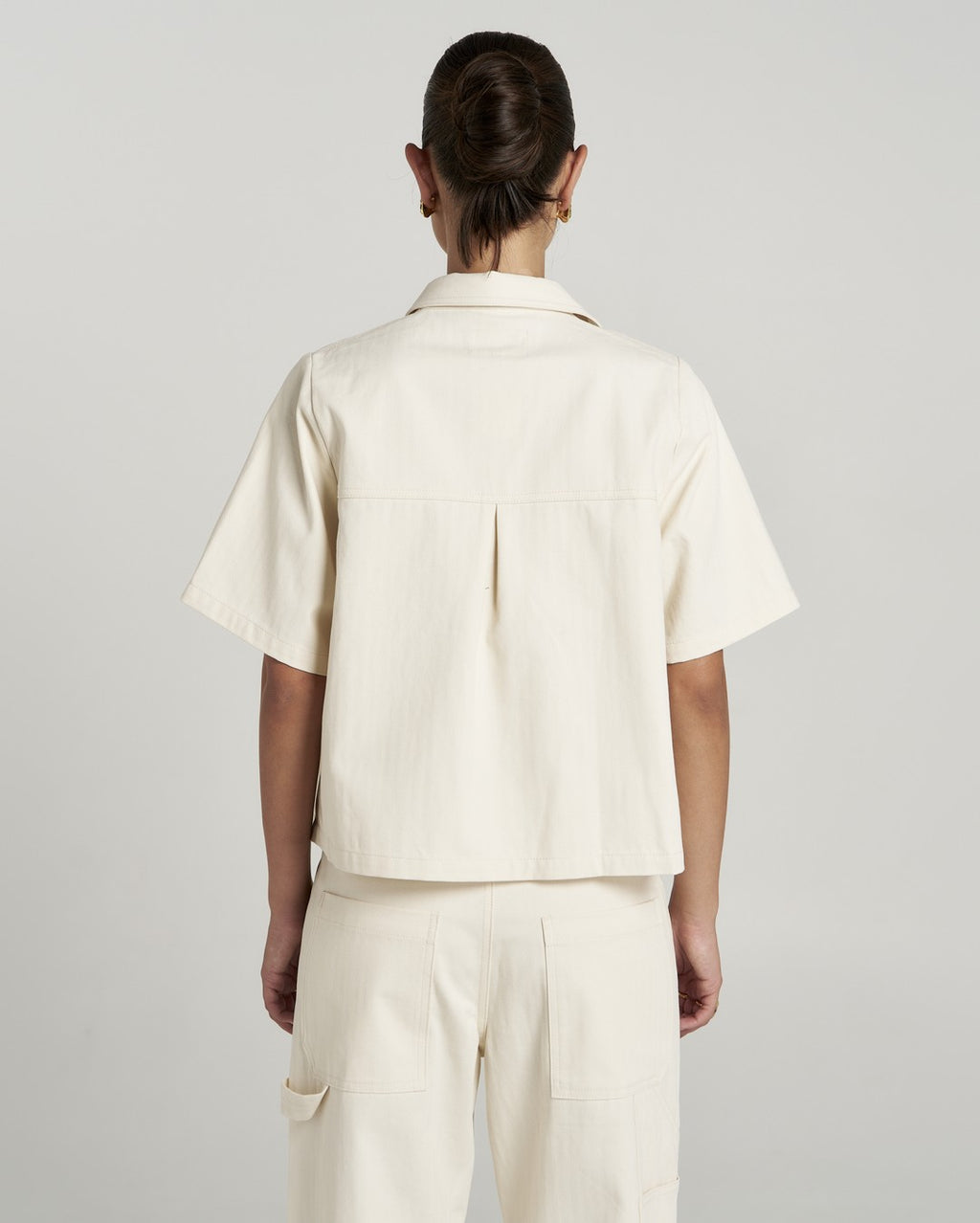Carpenter Short Sleeve Shirt - Ecru - Summi Summi