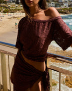 Lace Off Shoulder - Chocolat - Summi Summi
