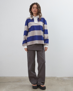 Ocean Frill Polo - Navy/Grey/White - Commonplace Essentials