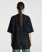 Lace Panel Tee - Black - Summi Summi