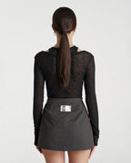 Long Sleeve Cut Out Top - Black - Summi Summi
