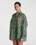 Sheer Long Sleeve Shirt - Viper - Summi Summi